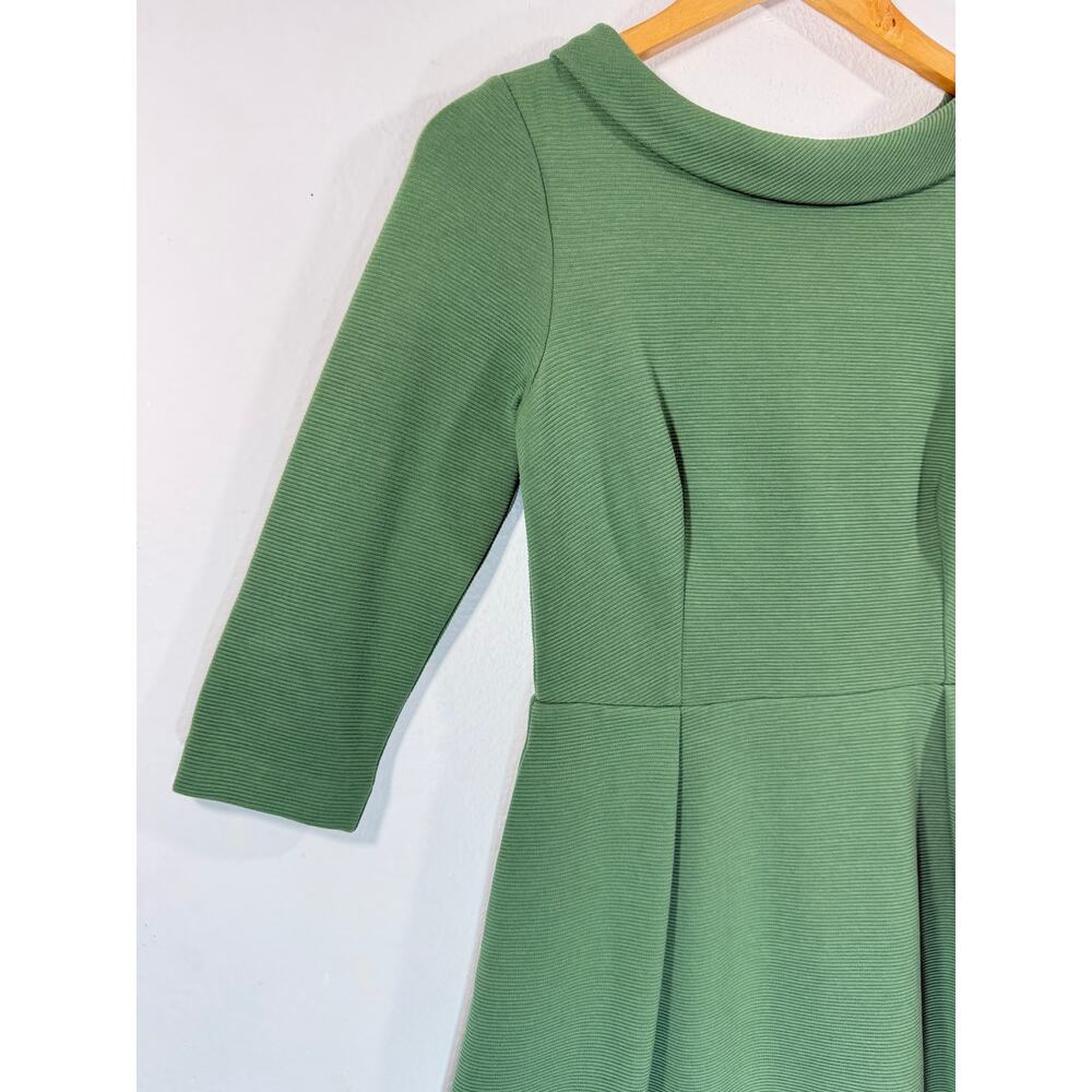 Boden Green Midi Dress with Pink Belt - Picture 8 of 13